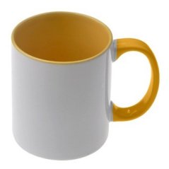 Hrnek s Vaší fotkou žlutý vnitřek a ucho