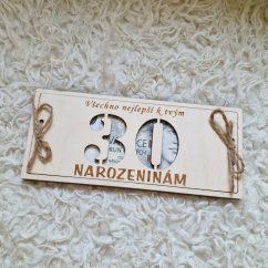 Dárková krabička na peníze k Narozeninám (vaše vlastní číslo) 1