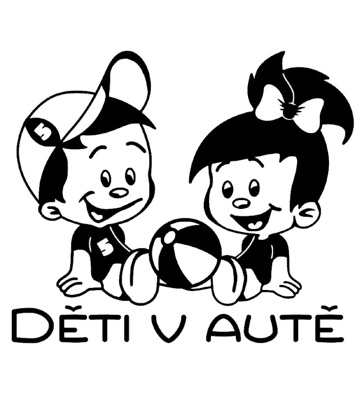 Deti v aute balón nálepka na auto - Barva samolepky VYBERTE SI: Modrá, Velikosť samolepky: Velikosť A