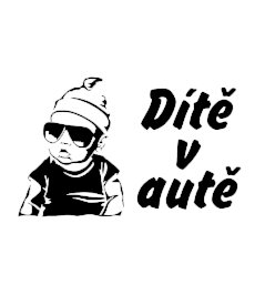 Dieťa v aute 2 nálepka na auto