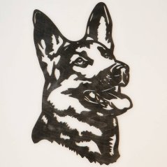 Vlčák hlava bokem obraz