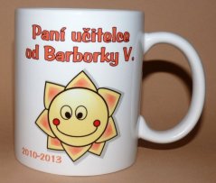 Hrnek Paní učitelce od - se sluníčkem