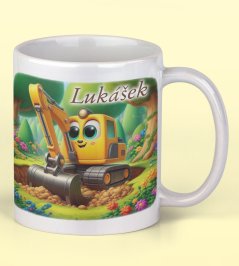 Hrnek se jménem s bagrem