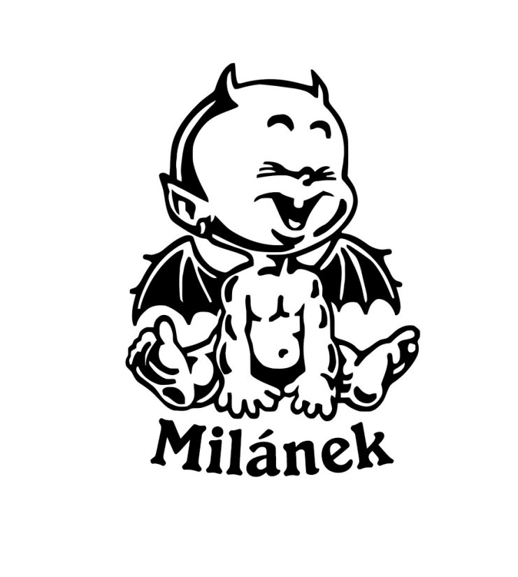 Dieťa v aute Diabolská nálepka na auto