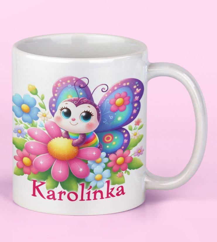 Hrnek se jménem pro děti Motýlek