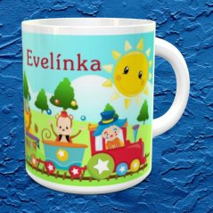 Hrnek se jménem Vláček se zvířátky