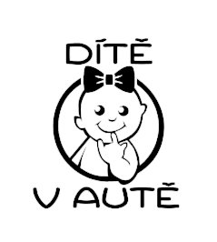 Dieťa v aute dievčatko nálepka na auto
