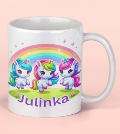 Hrnek se jménem s jednorožci
