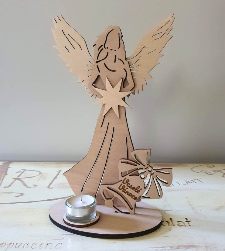 Anděl Svícen Veselé Vánoce Anděl Svícen Veselé Vánoce